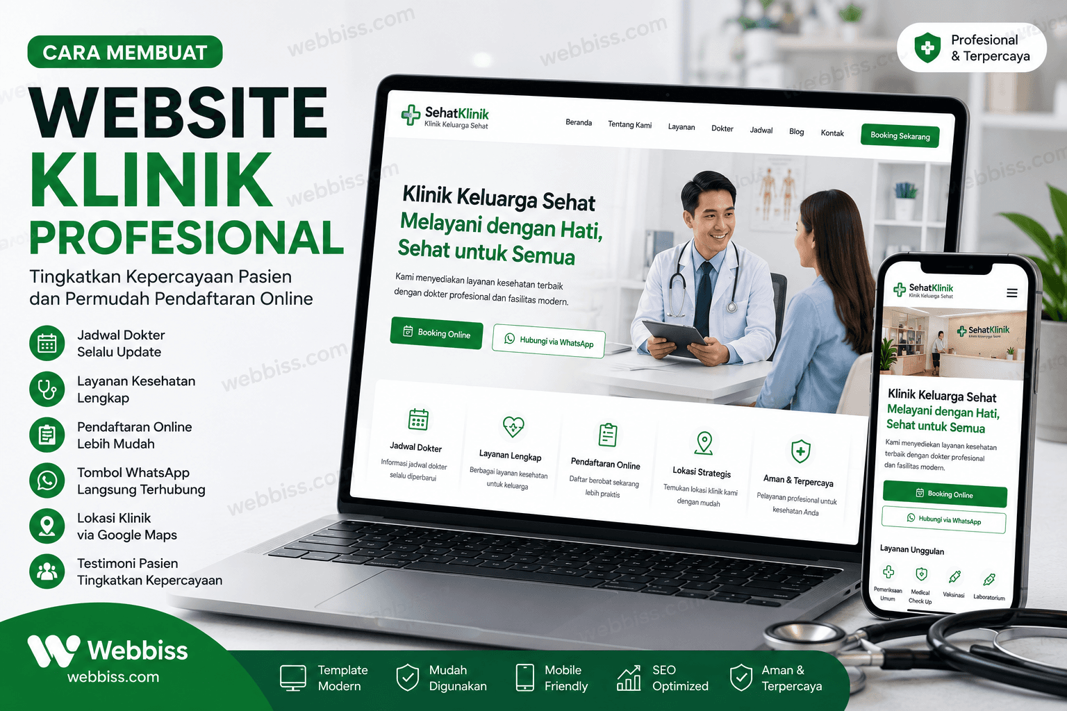 Cara Membuat Website Klinik Profesional agar Pasien Lebih Mudah Menghubungi Anda