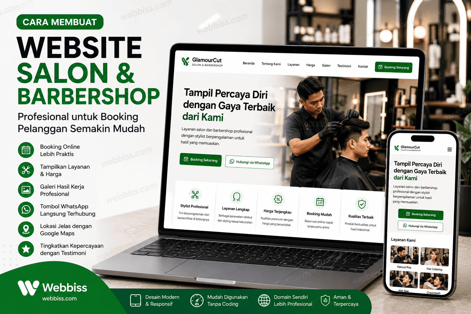 Cara Membuat Website Salon & Barbershop agar Booking Pelanggan Semakin Mudah